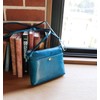 Mia Borsa Leather Sacoche Shoulder Bag, Men's, Women's, Cross-body, blue