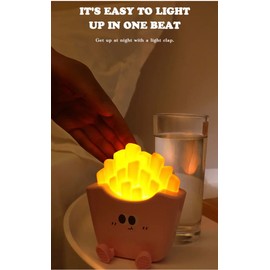 Generic Cute Table Decor nightlight, Led Light Fries Kitchen Decor Cute Home Decor, Gift for Home, Red