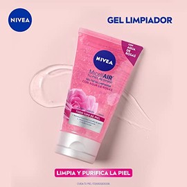 NIVEA Agua de Rosas Gel Limpiador Facial (150 ml) - Remueve Maquillaje a Prueba de Agua, Tonifica, Purifica, Limpia y Refresca la Piel sin Secarla - Ideal para Todo Tipo de Piel