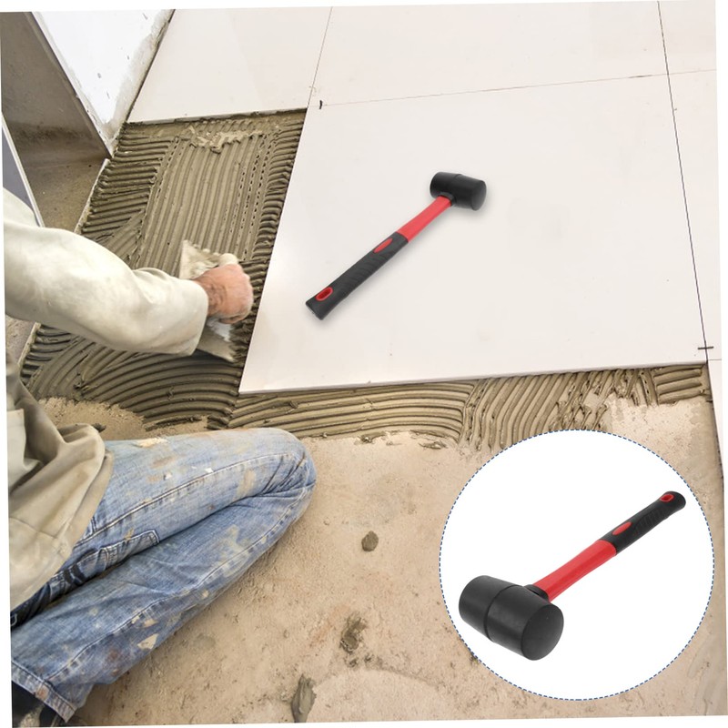 CORHAD Elastic Rubber Mallet Head Hammer 8oz for Flooring Leather