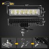 Partsam 6" LED Light Bar White 36W 6500K Super Bright