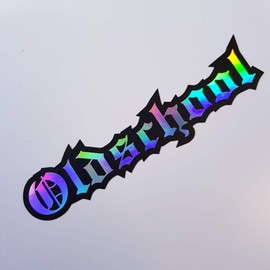 folien-zentrum Oldschool Flip Flop Oilslick Black 13.5 x 3 cm - High Quality Car Sticker Tuning - OEM & JDM Car Sticker - Funny Sticker for Car - Stickerbomb - Car Sticker - Made in Germany