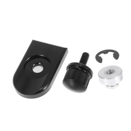 A ABSOPRO Seat Bolt Tab Screw Quick Mount Knob Nut Cover Kit for Harley David-son 1996-2020 Aluminum Alloy Black