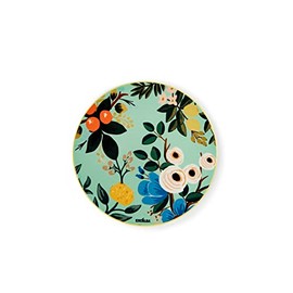 Excelsa Flowers Frida Coaster, Ceramic Dolomite and Cork, 16 x 16 cm