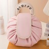 Drawstring Travel Cosmetic Bag Women, Lazy Makeup Bag with Drawstring,