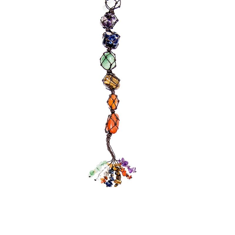 Nanalou 7 Chakra Stones Healing Crystal Hanging Ornament (7 Chakra