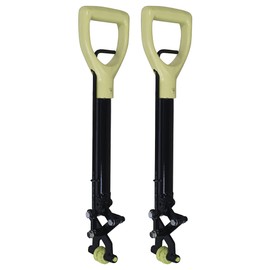 Brush Grubber Handy Grubber Xtended Reach Grabber Claw w/Large D Grip Handle & Non Slip Pads on Teeth for Gripping Weeds, Shrubs, & Trees (2 Pack)