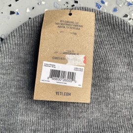 Yeti NEW Yeti Coolers Knit Grey Beanie with Black White Logo Cap Logo Cuff One Size