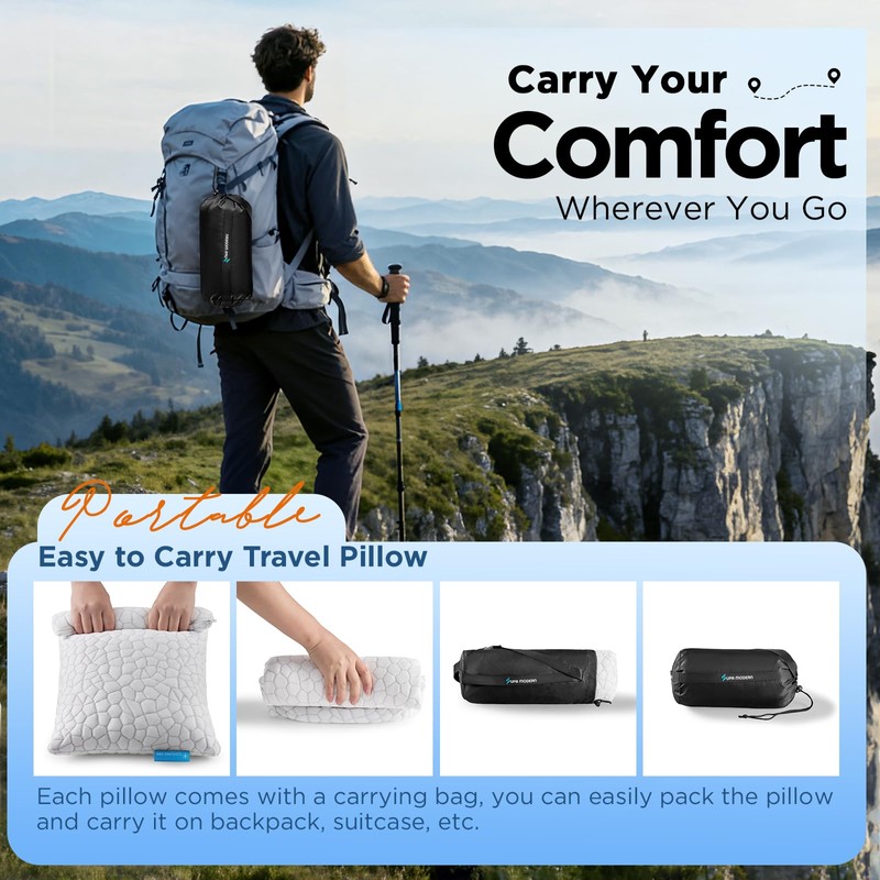SUPA MODERN Cooling Bed Pillows for Sleeping 1 Pack Small
