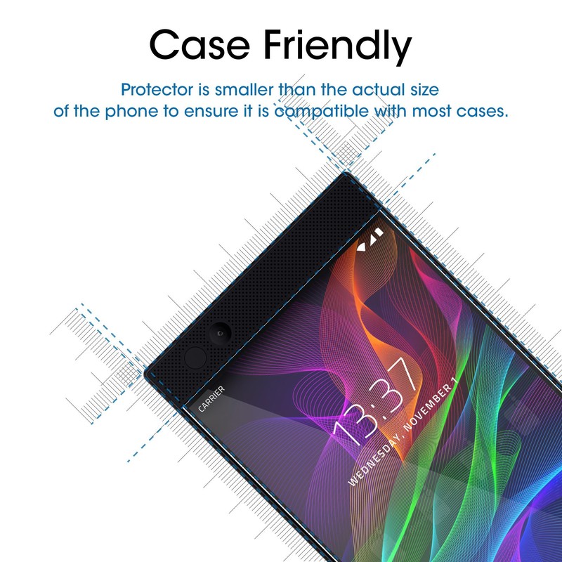 amFilm Glass Screen Protector for Razer Phone 2, Razer Phone