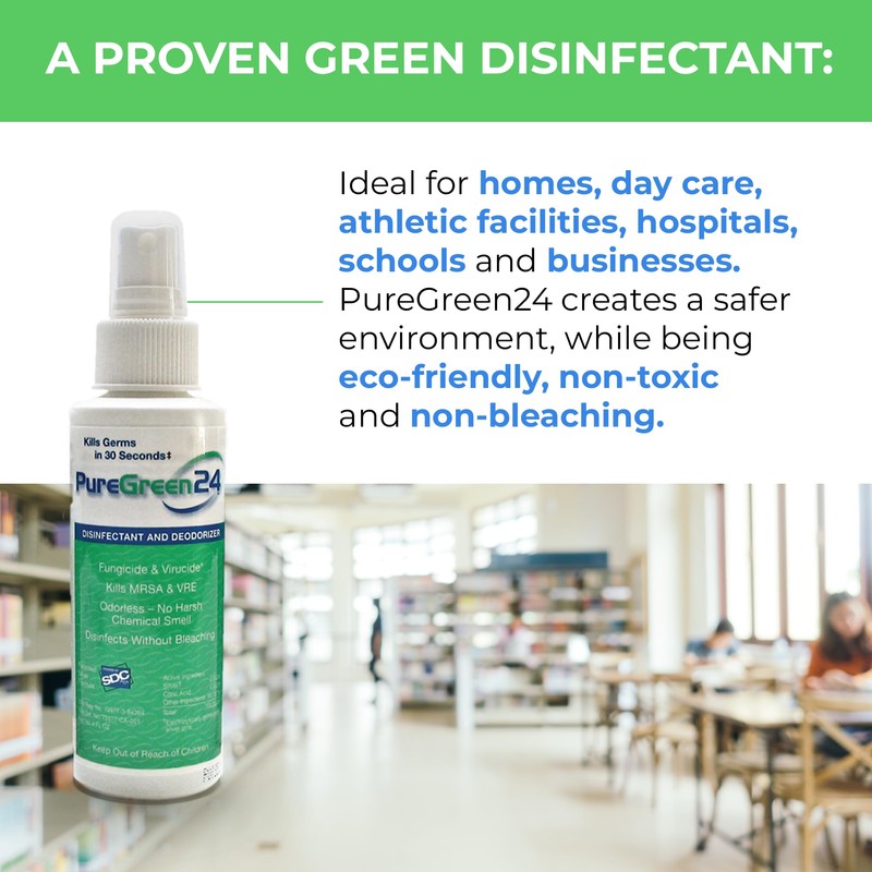 PureGreen24 Safe & Effective Disinfectant. Kills Deadly Germs including RSV