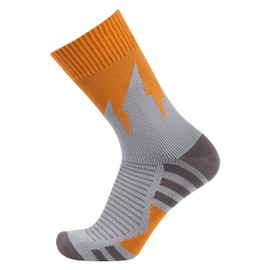SuMade Waterproof Socks for Women Men, Outdoor Sports Breathable Socks for Hiking Trekking Neoprene Wading Fishing(Grey&Orange, Small)