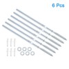 sourcing map 6 Pcs Floating Shelf Brackets Metal Hidden Shelf