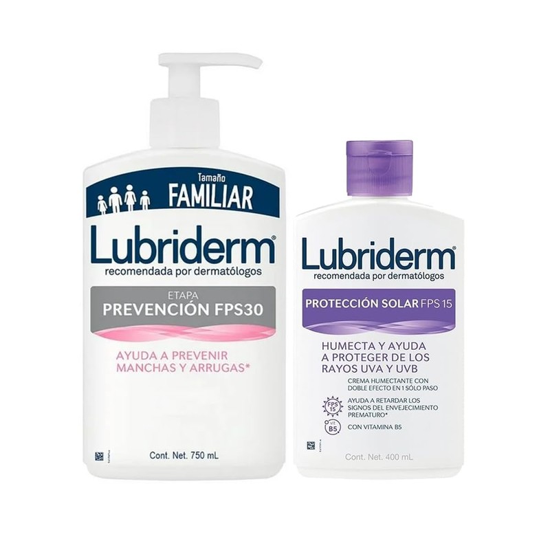 Pack Lubriderm Crema Corporal Proteccion Solar Fps 15 400 ml