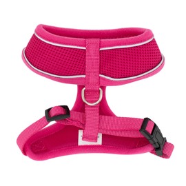 AIITLE Medium Girl Dog Harness, Comfortable Adjustable Mesh Vest with Quick-Release Buckle, Reflective Safety Strips – Perfect for Poodles, Teddy Dogs (M, Hot Pink)
