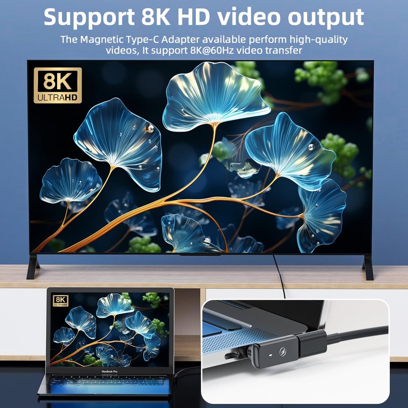DuHeSin USB C Magnetic Adapter 240w, (2 Pack) 90 Degree