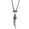 COOLSTEELANDBEYOND Women's Men's Vintage Angel Wings Pendant Charm Necklace, Metal,