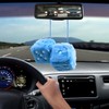 Moioee Pair of Retro Square, 3 inch Fuzzy Plush Dice
