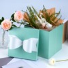 LaRibbons Large Gift Boxes with Lids,10x10x10 Inches Blue Square Foldable
