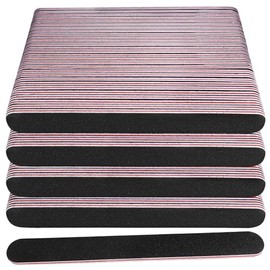 Limas de uñas a granel (paquete de 100), lima de uñas profesional de grano 100/180, Emory de doble cara para uñas naturales y acrílicas, limas de uñas