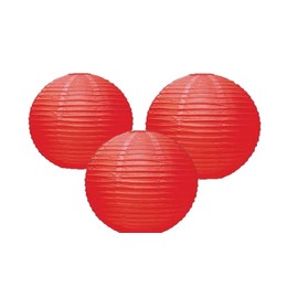 Pack of 3 Paper Lantern Lampshade Party Birthday Baby Shower Wedding Celebration Decoration (Red, 4" (10cm))