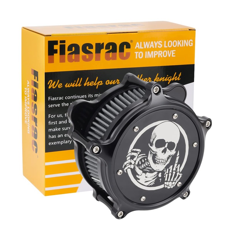 Motorcycle Air Cleaner Skull Style Air Filter Intake Kit Fit
