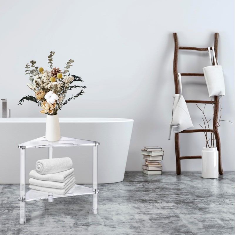 humberboat Acrylic Corner Shower Stool for Shaving Legs for Inside
