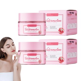 2PC Watermelon Moisturizer, Watermelon Moisture Soothing Gel Cream, Moisturizing Firming Cream, Aufhellend und Feuchtigkeitsspendend, Leicht und Nicht Klebrig, für alle Hauttypen Geeignet
