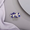 BERYUAN Pearl Comb for Bride Women Crystal Hair Comb Slide