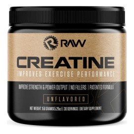 Creatina Monohidratada Raw Nutrition 30 Servicios 150 Gramos