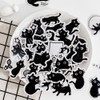 Alideco Flake Stickers, 92 Stickers, Collage Material, Retro, Cute, Black