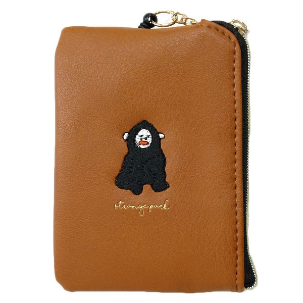 Pass Pouch, Pass Case, With Reel, Periodicals, Surreal, Comical, Animal, Coin Purse, Coin Case, Key Ring (Camel)