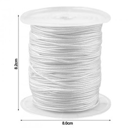 1.5 mm White Nylon Cord Braided Lift 100 Yards Venetian Lift Shade Cord Roller Blinds Replacement Cord Braided Lift Shade Cord for Blinds Aluminium Blind Shade Roman Blinds Necklace Bracelets