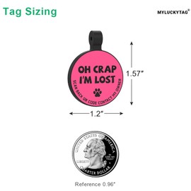 MYLUCKYTAG Silent Silicone QR Code Pet ID Tags Dog Tags - Pet Online Profile - Scan QR Receive Instant Pet Location Alert Email