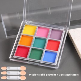 Fcozpjk 9 Colors Neon Pigment Powder for Nails, Fluorescent Pigment Set, Summer Nail Art, Neon Yellow Orange Color Nail Dust Phosphor Pigment, Ombre Nail Design Solid Pigment Nail Rubbing Dust