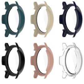 FitTurn Hard PC Case with Tempered Glass Screen Protector Compatible with Garmin Vivoactive 5 Cases (42mm) Smartwatch, Ultra-Thin Scratch Resistant Cover for GarminActive 5/Vivoactive 5 Smartwatch