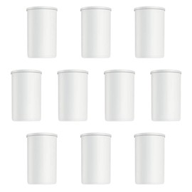 Rebanky 35mm Film Canister Plastic Camera Film Canisters Geocaching Containers with Lids Empty Small Film Cans for Small Storing Household Goods Scientific Experiment 10 Pack,White