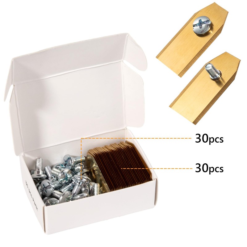 AGAKY Titanium Blades, 30x Replacement Titanium Blades, Lawn Mower Cutting
