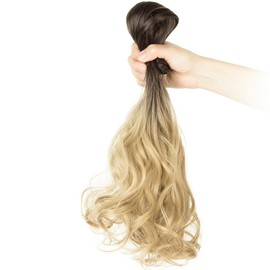 24"-26" Clip in Hair Extensions 6Pcs 16 Clips Curly Wavy Straight Thick Clip on Synthetic Hair Extension Hairpieces