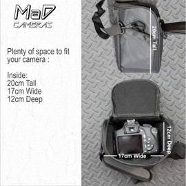 MaD Cameras Padded Camera Shoulder Carry Bag for Digital SLR Cameras Carry Case (Small/Medium)