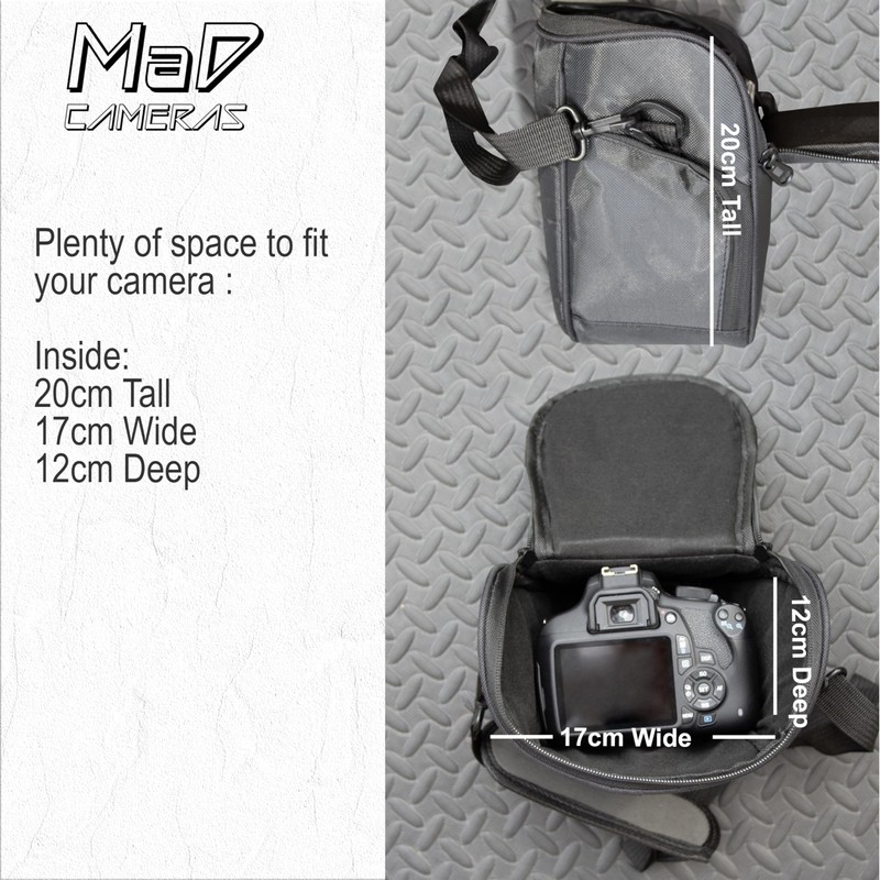 MaD Cameras Padded Camera Shoulder Carry Bag for Digital SLR