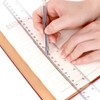 Plastic Ruler 2 Pack 12 Inch and 6 inch Clear
