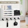 Lucundm Key Holder Wall Mount, Mail Organizer for Wall with