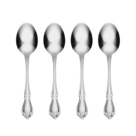Oneida B552004C True Rose Everyday Flatware Dinner Spoons, Set Of 4, 6.75" L x 1.6" W