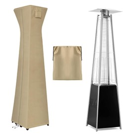 OutdoorLines Waterproof Outdoor Patio Heater Covers with Zipper and Storage Bag, Dust-proof UV-Resistant Windproof Propane Heavy Duty Heater Cover for Standing Heater, 1 Pack-90Hx23Lx23W inch Camel