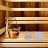 Red Cedar Large Sauna Bucket with Ladle, with Sauna Hat