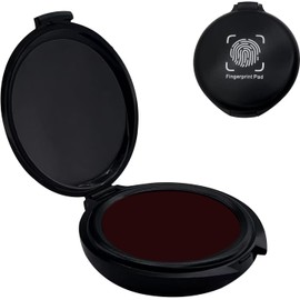 Fingerprint Ink Pad,Red Thumbprint Ink Pad for Notary Supplies Portable Fingerprint Ink for Identification Security ID Fingerprint Cards Law Enforcement Fingerprint Stamp Ink Pad