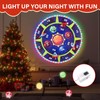 NAFONRU Light Up Dartboard for Kids, 29 Inch Double-Sided Dartboard