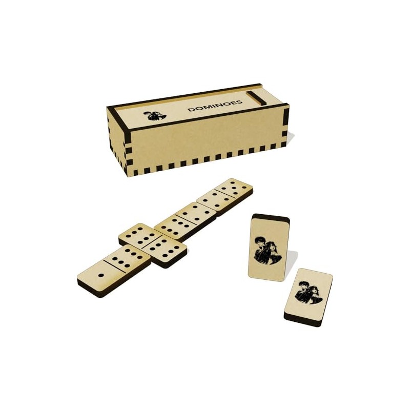Azeeda 'Goth Couple' Domino Set & Box (DM00048118)