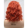 Xiweiya Short Bob Curly Wigs Synthetic Curly Wig Lace Front